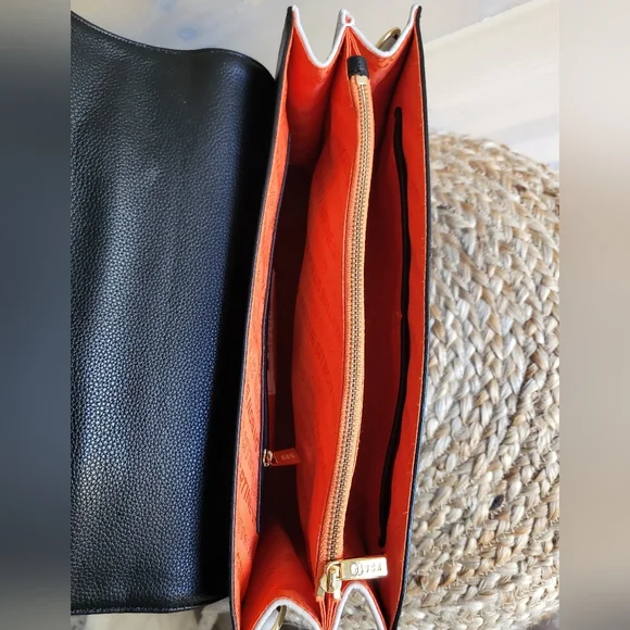 Unique Martine Sitbon "Black" Structured Colorblock Bag - Picture 11 of 14